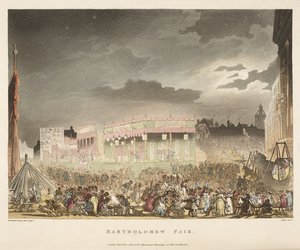 Bartolomeusmässan av T. & Pugin A.C. (1762 1832) (after) Rowlandson