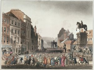 Pillory at Charing Cross från Ackermanns "Microcosm of London"