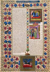 Incipit från Ruts bok, från volym II av Bible of Borso d