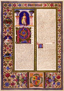 Paulus brev till Galaterbrevet, från volym II av Bible of Borso d