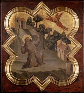 Life of Saint Francis: St mottar stigmata - Fresco av Taddeo Gaddi