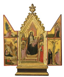 Triptyk (tempera på guldslipad panel)