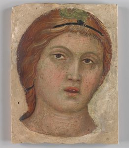 Huvudet för en ängel i full ansikte, ca. 1397. av Taddeo di Bartolo
