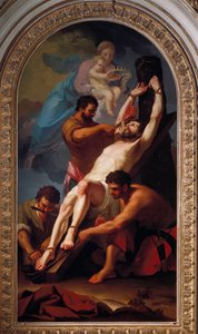 Apostelns martyr Saint Barthelemy (målning av Taddeusz (1727 1793) Kuntze