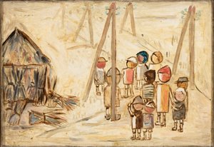 Barn på vägen av Tadeusz Makowski