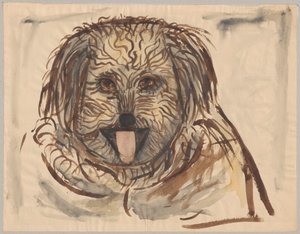 Huvud av en hund av Tadeusz Makowski