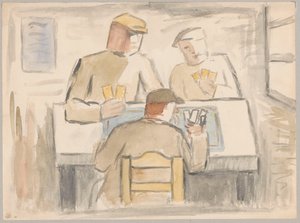 Kortspelare av Tadeusz Makowski