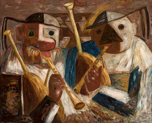 Kobziarze (flöjtspelare) av Tadeusz Makowski