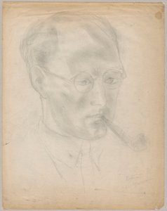 Porträtt av Marcel Gromaire av Tadeusz Makowski