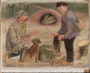 Samtal med en jägare av Tadeusz Makowski
