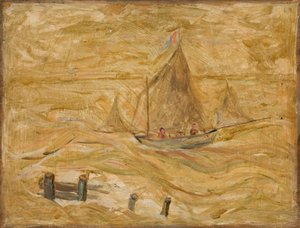 Segelbåt på havet av Tadeusz Makowski