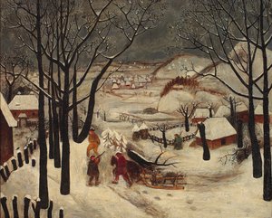 Vinter av Tadeusz Makowski