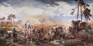 Slaget vid Grunwald, 1910 av Tadeusz Popiel