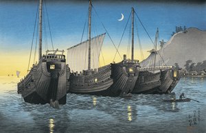 Skräpfartyg i havet av Takahashi Shotei