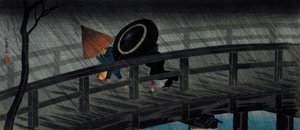 Regn på Izumi-bron av Takahashi Hiroaki