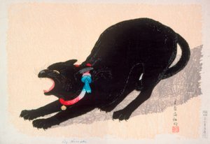Väsande svart katt av Takahashi Hiroaki