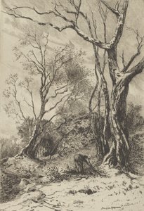 En Hiver., 1800-talet. av Tancrède Abraham
