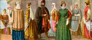 Italiensk klänning från 1500-talet av Tancredi Scarpelli