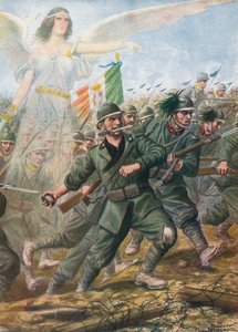 Slaget vid Piave River, 1918 av Tancredi Scarpelli