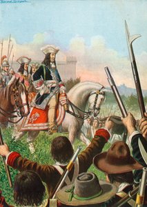 Krigsförklaringen mellan Piemonte och Frankrike tas emot med glädje av Victor Amadeus undersåtar. av Tancredi Scarpelli