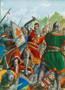 Ezzelino III da Romano fångade nära Bergamo 1259 av Tancredi Scarpelli