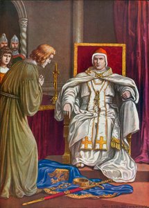 Den helige romerske kejsaren Henrik IV gör bot för att vända sin bannlysning av påven Gregorius VII av Tancredi Scarpelli