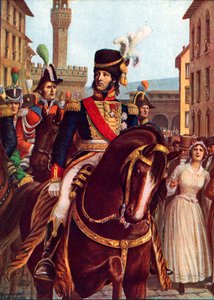Joachim Murat på väg in i Florens den 19 januari 1801 av Tancredi Scarpelli