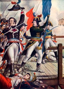Napoleon Bonaparte i slaget vid Arcole av Tancredi Scarpelli
