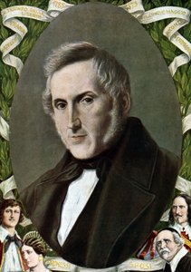 Porträtt av Alessandro Manzoni (1785 - 1873), italiensk författare Illustration av Tancredi Scarpelli (1866-1937) från "Storia d
