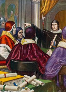 Roland av Parma kommer med ett brev till påven Gregorius VII från Henrik IV, den helige romerske kejsaren av Tancredi Scarpelli