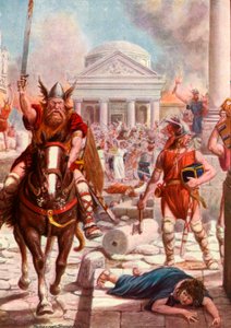 Rom invaderet af Barbarianssweden av Tancredi Scarpelli