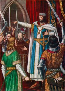 Rudolf II av Bourgogne kröntes till kung av langobarderna i Pavia, 923 av Tancredi Scarpelli