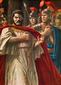 Kejsaren Caracalla på väg att dödas av Julius Martialis av Tancredi Scarpelli