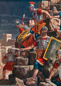 Romarnas intagande av Jerusalem under ledning av Titus av Tancredi Scarpelli
