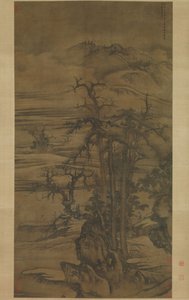 Landskap efter en dikt av Wang Wei, daterad 1323. av Tang Di