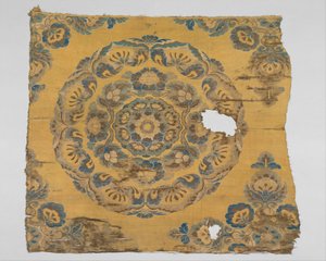 Textil med blommedaljong, c.800 av Tang Dynasty Chinese School