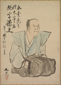 Imaginärt porträtt av Shundai Dazai, sent 1700-1800-tal. av Tani Bunch