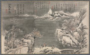 En av åtta utsikter över floderna Xiao och Xiang, 1788. av Tani Bunch