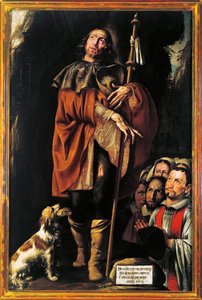 Italien, Varallo, målning av Saint Roch av Tanzio da Varallo