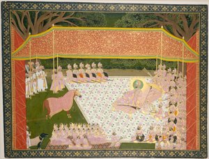 Maharana Sarup Singh inspekterar en prishingst, 1845-46. av Tara