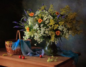 Färgsprakande sommarblommor
