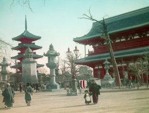Senso - Ji tempelport, Tokyo cirka 1900 - 1915 (fotografi)