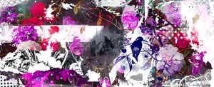 Abloom, 2015 (blandade media på duk) av Teis Albers
