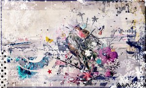 Bigger Better, 2014 (Collage på duk) av Teis Albers