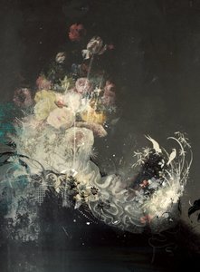 FloralCollar I, 2018 (Collage på duk)