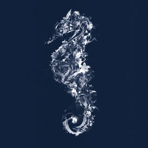 Floralseahorse, 2019 (blandade media på duk) av Teis Albers