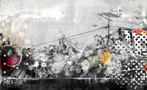 Flourish, 2016 (blandade media på duk) av Teis Albers