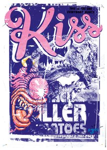 Kiss Killer, 2015 (Collage på duk) av Teis Albers