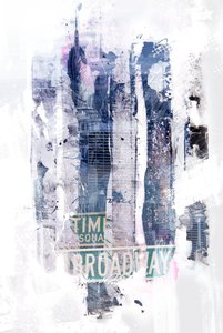 NY, 2016 (Collage på duk) av Teis Albers