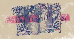 Rolling thunder, 2015 (Collage på duk)